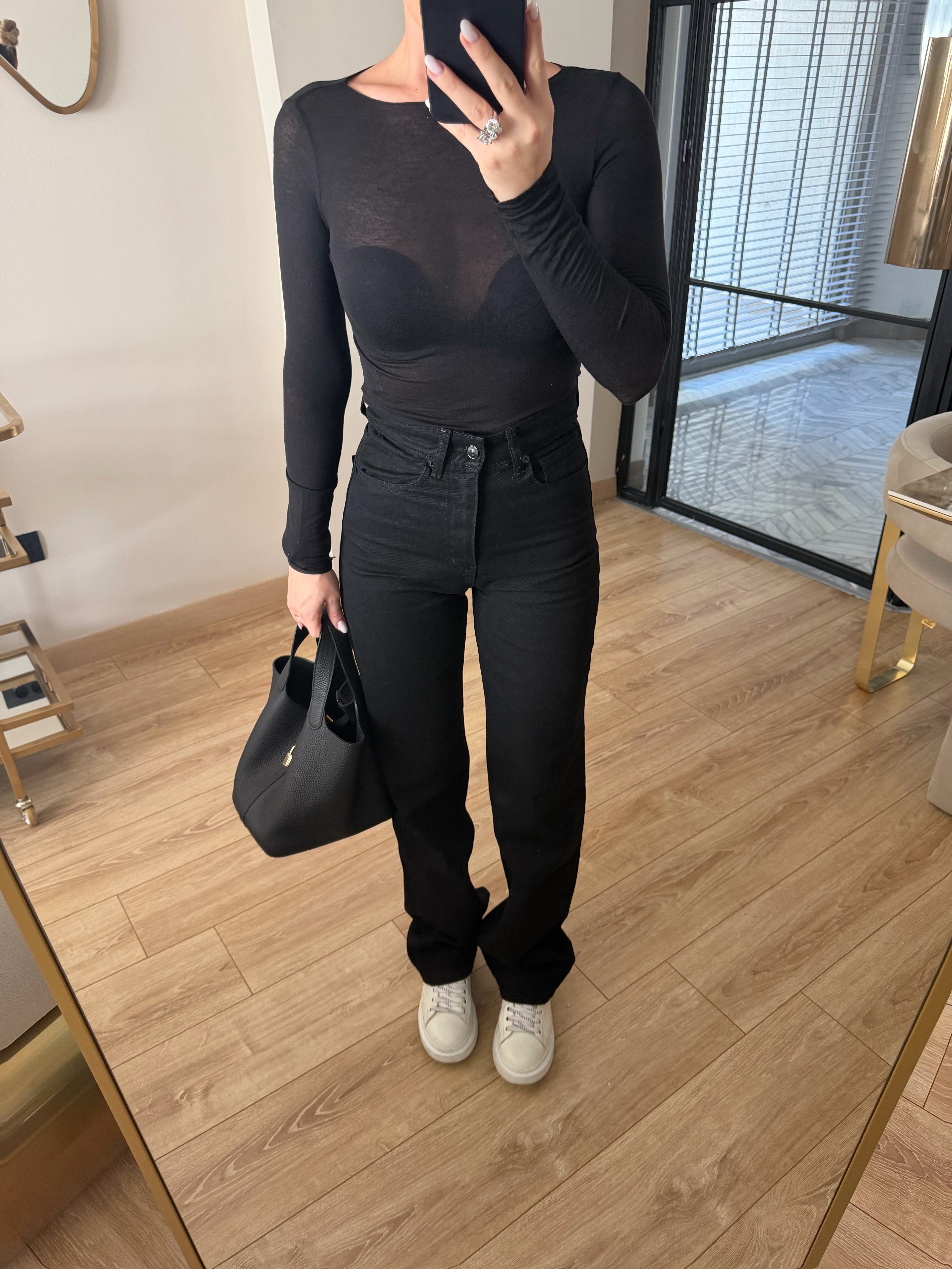 Siyah Orjinal Marka Straight Jean