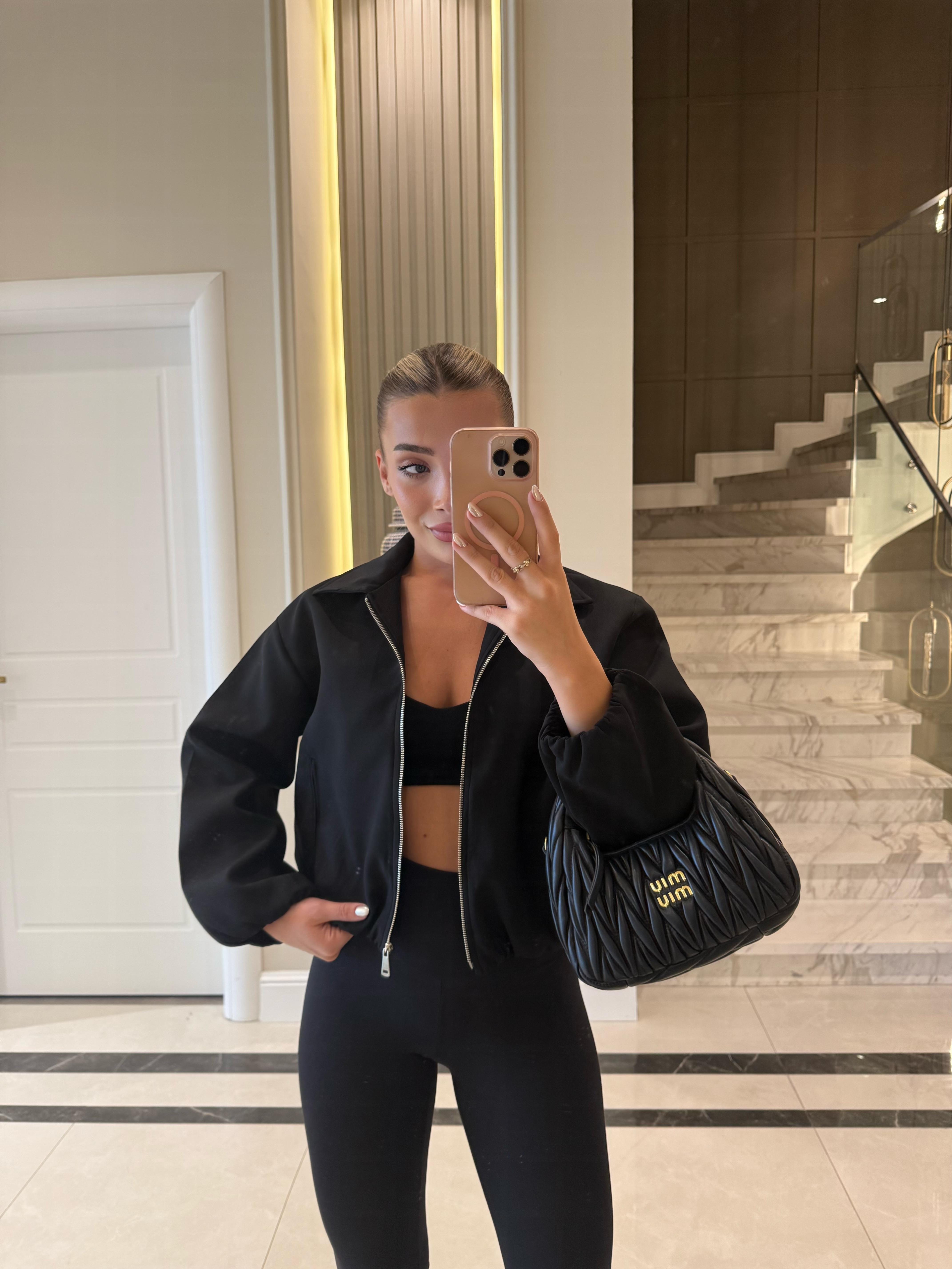 Siyah Yakalı Bomber Ceket-1008