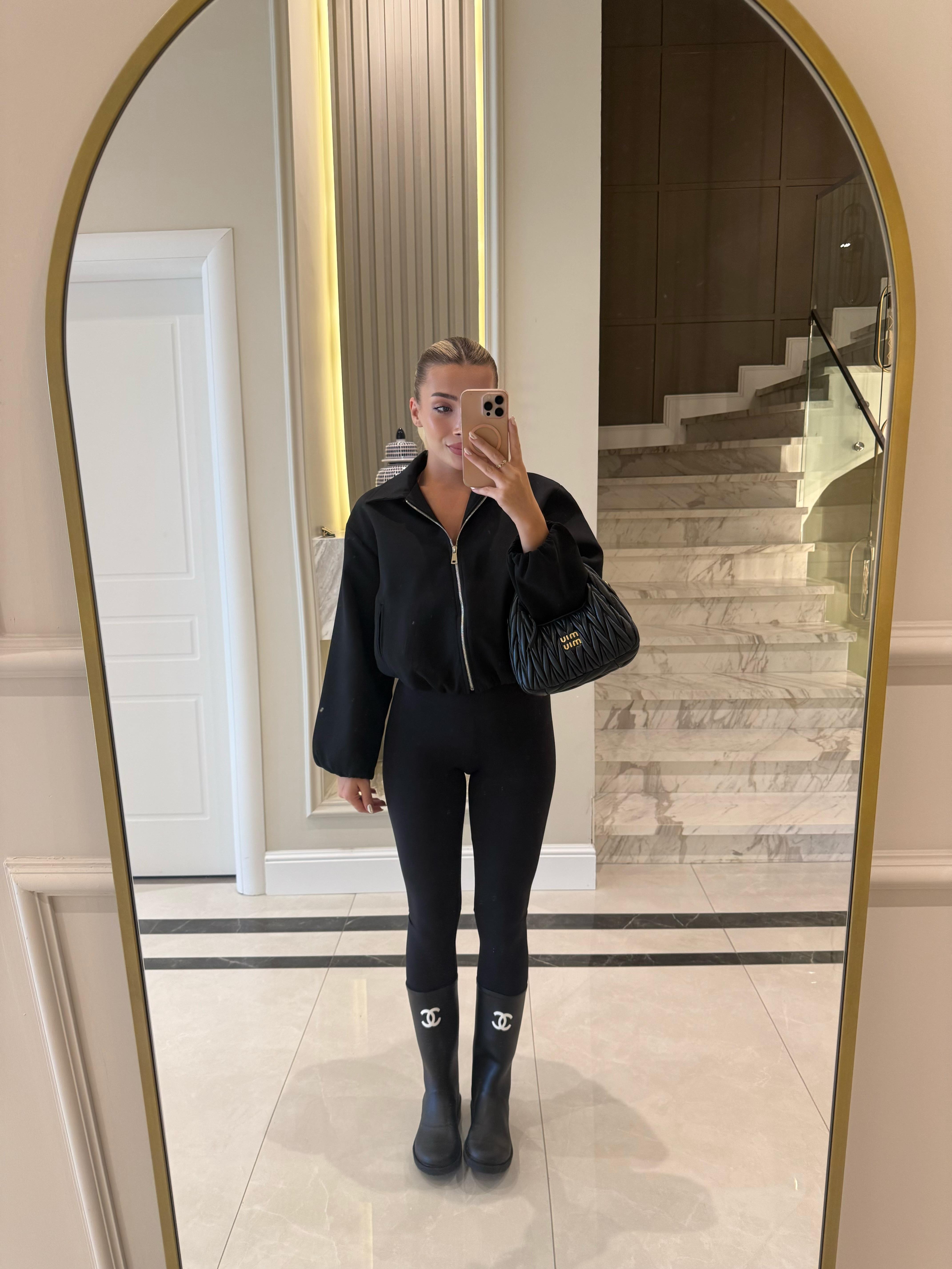 Siyah Yakalı Bomber Ceket-1008