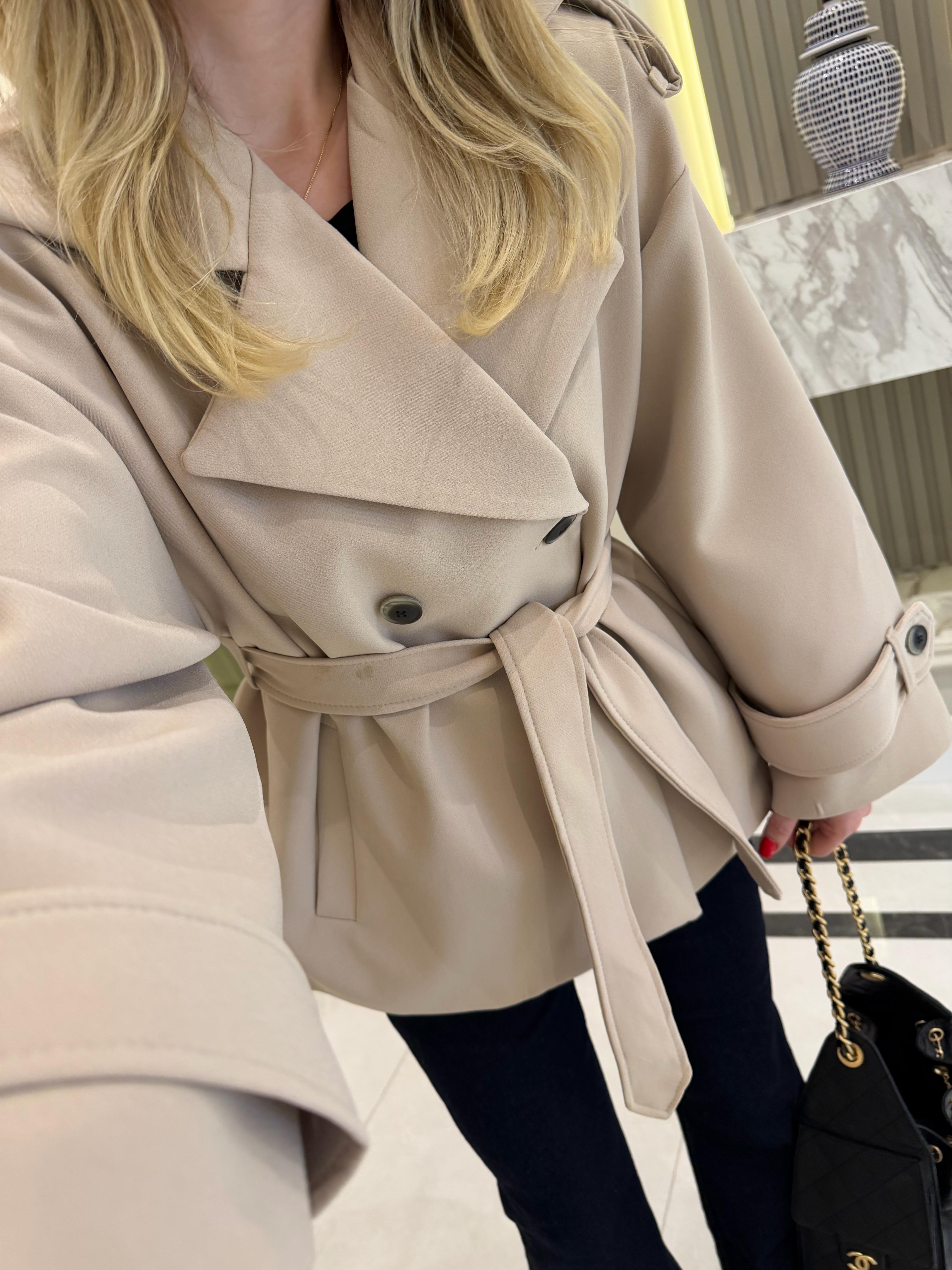 Taş Oversize Trençkot-9592