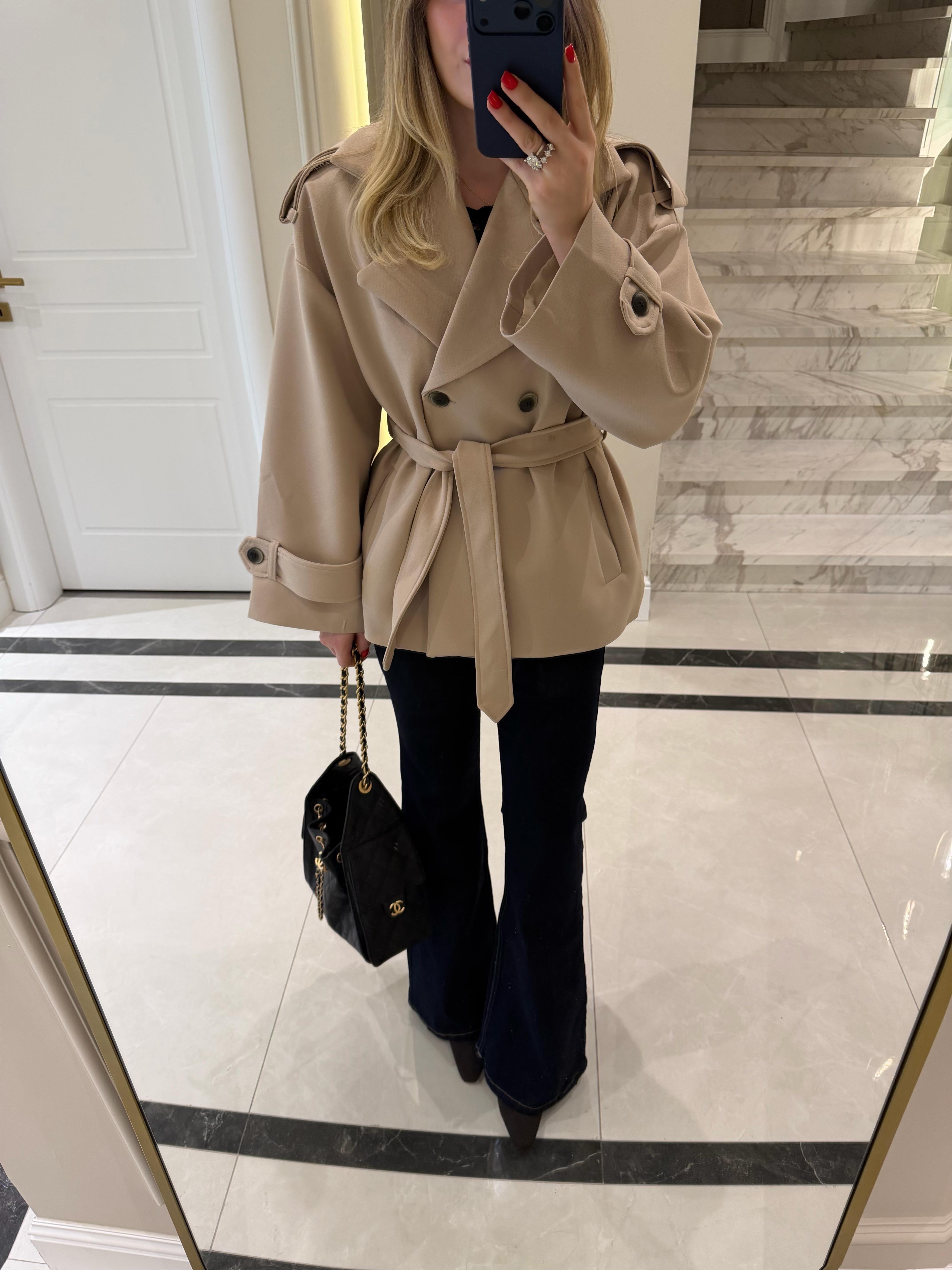 Taş Oversize Trençkot-9592