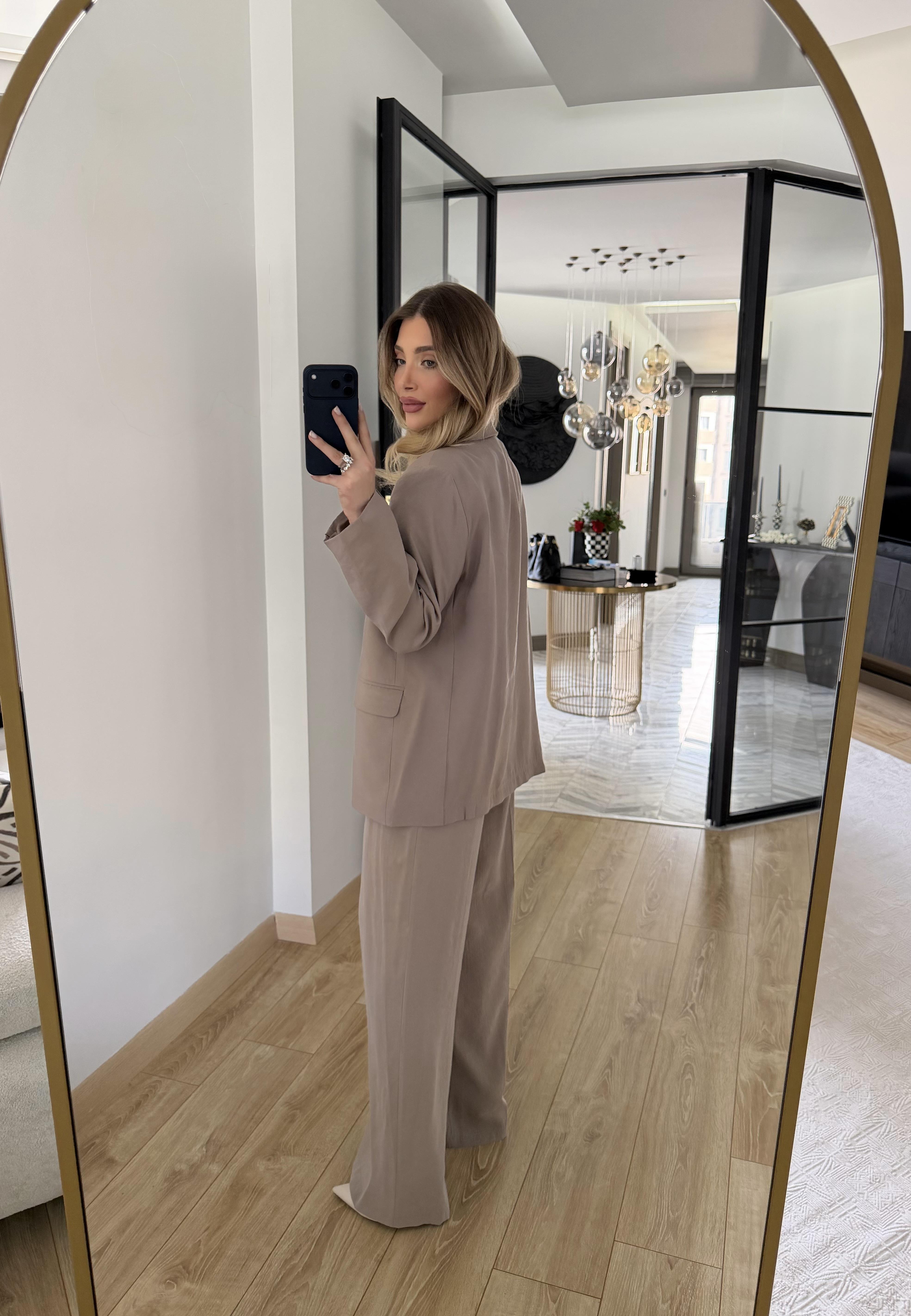 Vizon Ceket Pantolon İkili Takım-9549