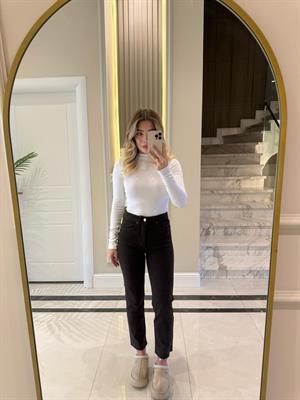 Acı Kahve Kesik Paçalı Boy Fit Jean -2137