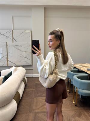 Acı Kahve Orj Zr Şort Etek 