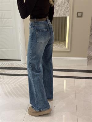 Açık Mavi Yıkamalı Orjinal Marka Palazzo Jean 