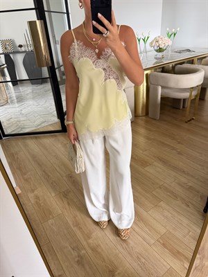 Açık Sarı Lingelie Stil Top-3334