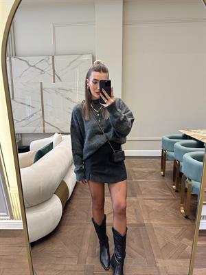 Antrasit Orj Zr Şort Etek