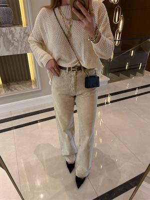 Bej Yıkamalı Orj Marka Straight Jean ZR