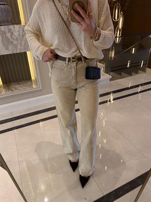 Bej Yıkamalı Orj Marka Straight Jean ZR