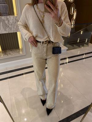Bej Yıkamalı Orj Marka Straight Jean ZR