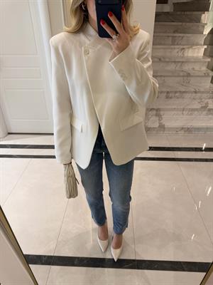 Beyaz Haarlem Blazer Ceket-2329