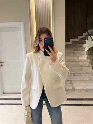 Beyaz Haarlem Blazer Ceket-2329