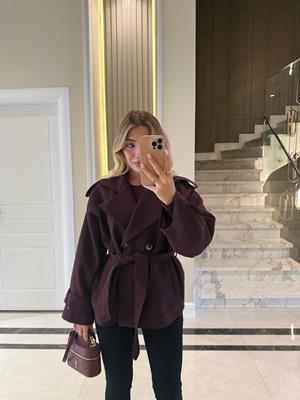 Bordo Oversize Trençkot-9592