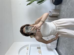 Boyundan Bağlamalı Püskül Detaylı Bluz