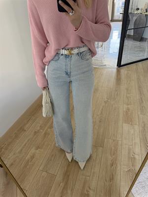 Buz Mavi Geniş Paçalı Orjinal Marka Jean