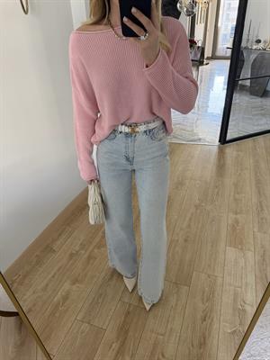 Buz Mavi Geniş Paçalı Orjinal Marka Jean