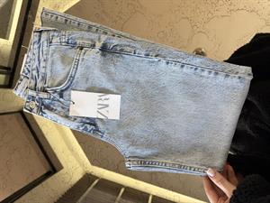 Buz Mavi Kesik Paçalı Boy Fit Jean -1960