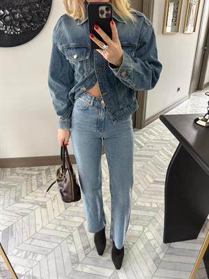 Buz Mavi Straight Fit Jean