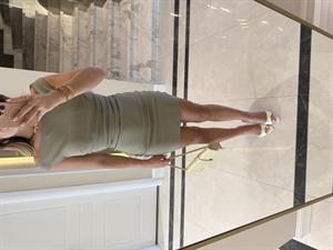 Çağla Yeşil Bardot Mini Elbise DLV-91462