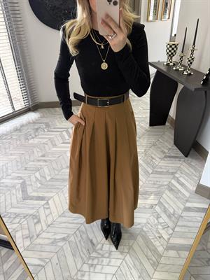 Camel Kemer Detaylı Elbise-37022