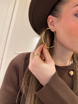 Çelik Halka Asimetrik Küpe