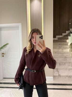 Cherry  Kemerli Hırka -1084