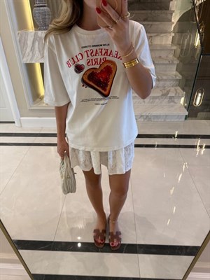 Club Paris Baskılı Basic Tşört