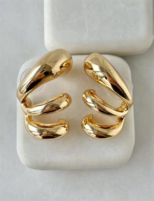 Çoklu Görünümlü Gold Bomb Küpe 