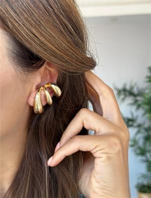 Çoklu Görünümlü Gold Bomb Küpe 