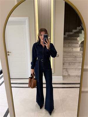 Denim Kemerli Tulum 