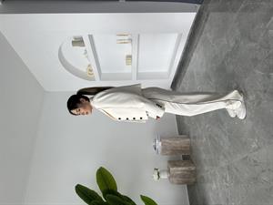 Ekru Premium Kalite Özel Seri Ceketli İkili Takım