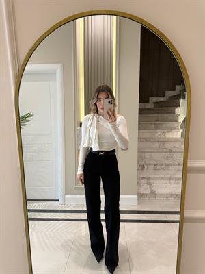 Ekru Uzun Kollu Bluz-1084