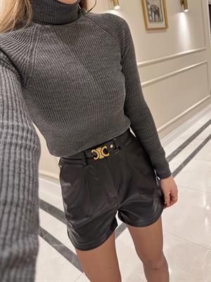 Fitilli Balıkçı Yaka Kazak-Antrasit