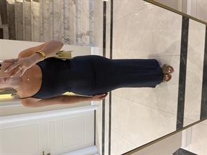 Füme Askılı Uzun Elbise -91175