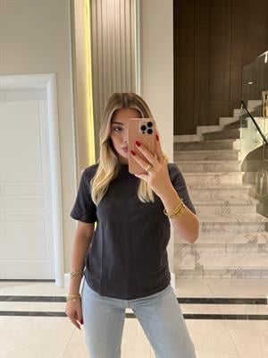 Füme Massı Kısa Kollu Basic Tişört