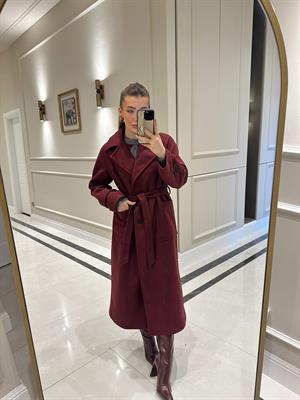 Fw - Premium Bordo Kaşe Kaban 