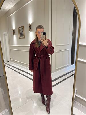 Fw - Premium Bordo Kaşe Kaban 