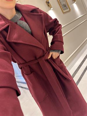 Fw - Premium Bordo Kaşe Kaban 