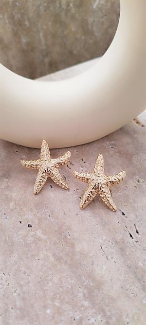 Gold Deniz Yıldızı Küpe