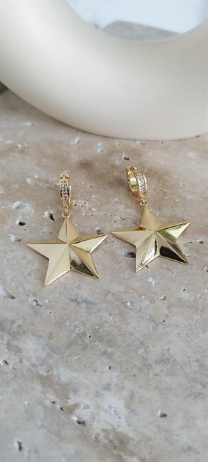 Gold Yıldızlı Küpe