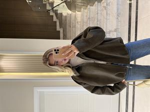 Haki Nubuk Fermuarlı Bomber Ceket 