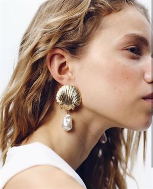 İnci- Midye Kabuklu Küpe 