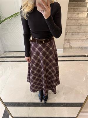 Kahve -Bej Ekose Etek -1120