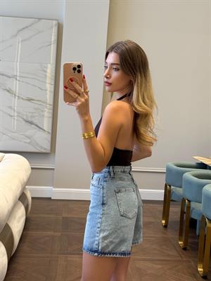 Kahve Halter Yaka Top -31753