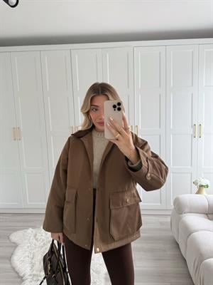 Kahve Kadife Yakalı Marka Model Ceket 