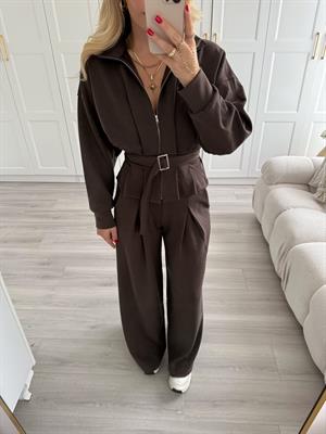 Kahve Kemerli Modal Kumaş İkili Takım