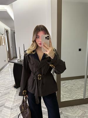 Kahve-Lacivert Trençli Takım-36984