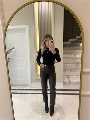 Kahve Marka Model Mumlu Mom Fit Jean