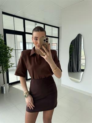 Kahve Polo Yaka Tişört