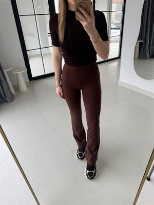 Kahve Rengi Orj Marka İspanyol Paçalı Tayt